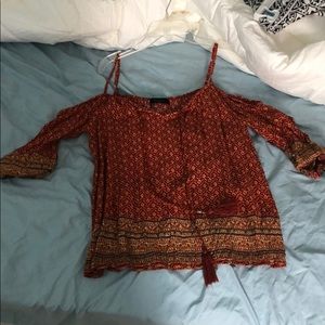 shoulder cut off loose tank top shirt!